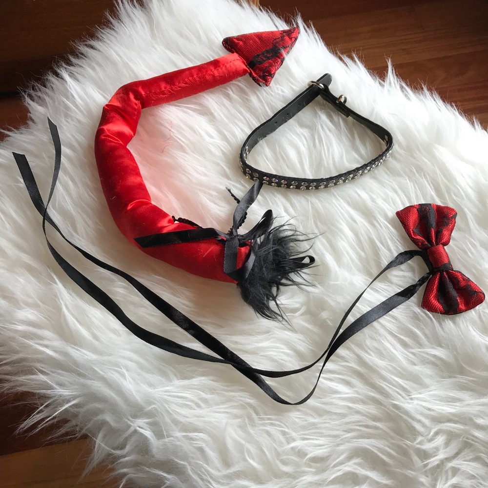 Devil Costume Accessories with Rhinestone Collar